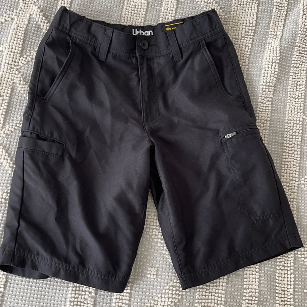 Boys Urban Pipeline Black Cargo Shorts